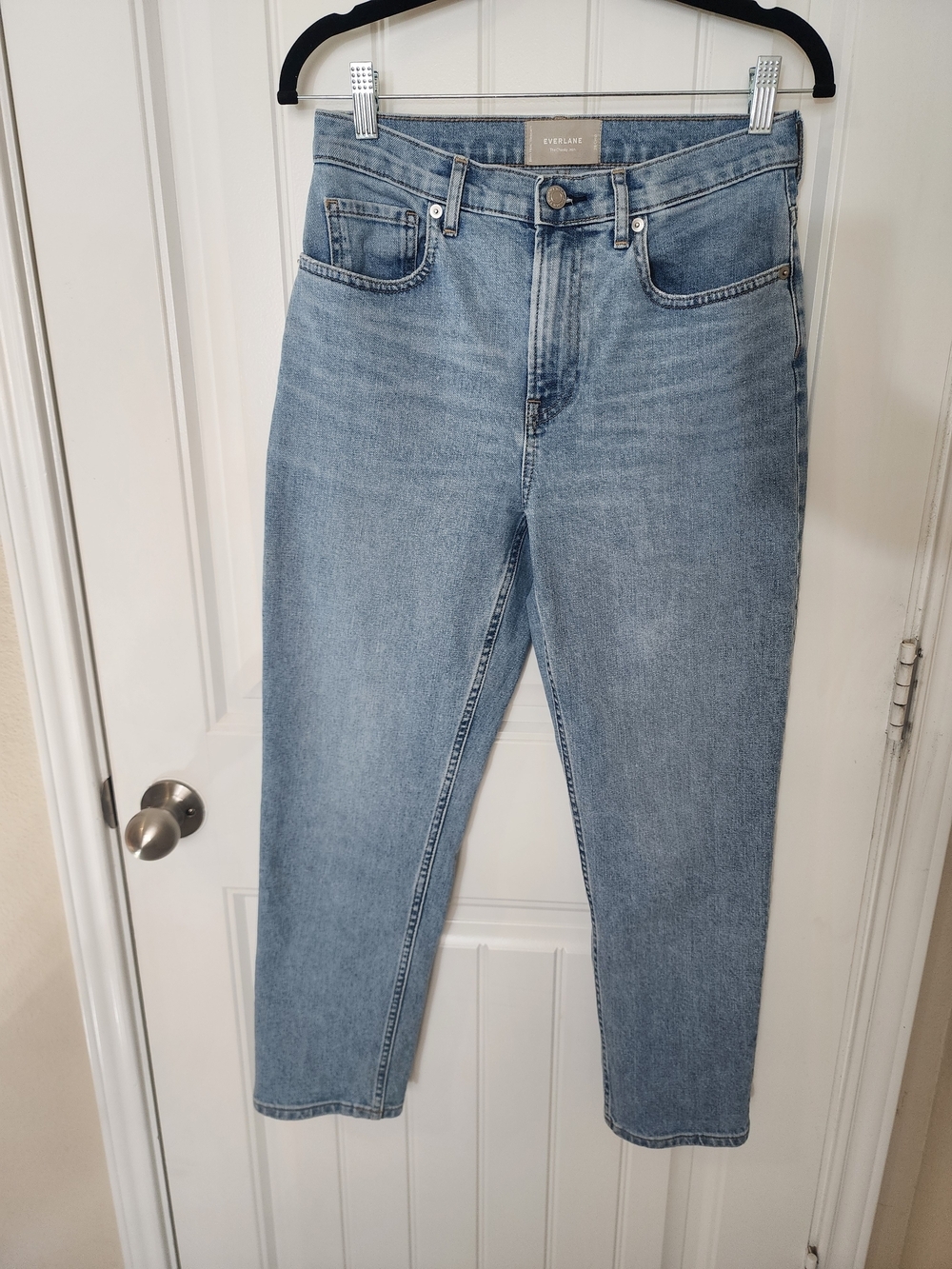 Everlane The Cheeky Crop Jeans Size 28 Light Wash Straight Leg - Picture 2 of 10